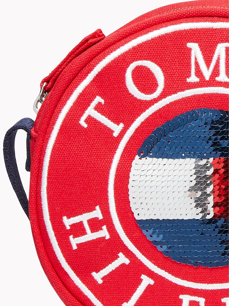 Lány Tommy Hilfiger Flag Circle Táska Piros | HU 2026FDN